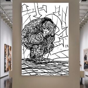 Black and White Drawing & Illustrations Art